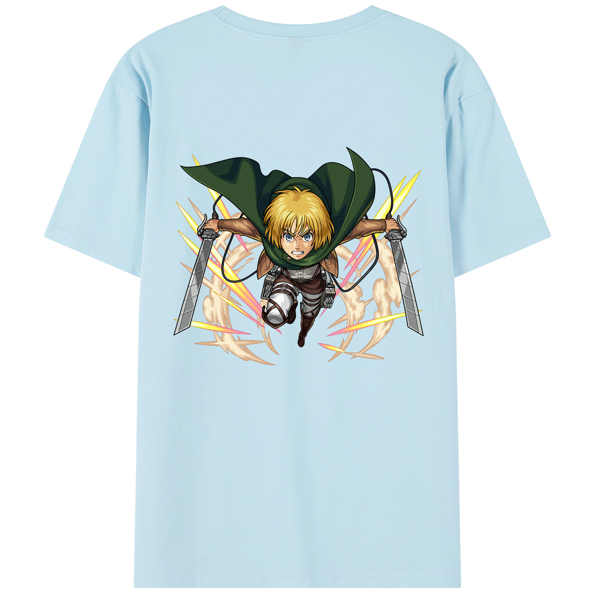 （画像用） 進撃の巨人 アルミン·アルレルト Attack on Titan Armin Arlert 綿100％半袖Tシャツ（背面プリント）